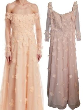 🆕️ Rickie Freeman for Teri Jon Beaded Floral Applique Gown